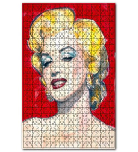 Cakapuzzle Retro Marilyn Monroe Desenli Görsel Puzzle Yapboz MDF (Ahşap) (500 Parça)