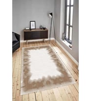 Dijital Baskılı Yıkanabilir Kaymaz Modern Renkli Salon Halısı Mutfak Halısı Yolluk ND-HY-1168 (Kahverengi)