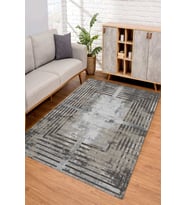 Dijital Kaymaz Taban Yıkanabilir Renkli Salon Halısı Mutfak Halısı Yolluk ND-SD-293 (Gri)