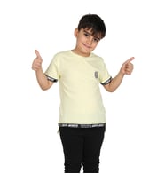 Toontoy Erkek Çocuk Kenar Şeritli Tişört (Sarı)