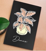 BK Gift Kişiye Özel İsimli Sert Kapaklı Siyah Defter, Arkadaşa Hediye, Yeni İş Hediyesi, Anı Defteri, Doğum Günü Hediyesi-1 (Model 2)