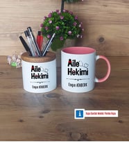 Aile Hekimi Kalemlik, Kupa Bardak T Kişiye Özel Hediye (Model 9)