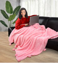 Çift Kişilik Welsoft Peluş Battaniye 200*220 Cm (Pembe)