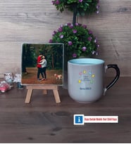 Doğum Günü Hediyesi Fotoğraflı Dekoratif Taş, Kupa Bardak Beyaz Hediye (Model 10)