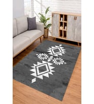 Dijital Kaymaz Taban Yıkanabilir Renkli Salon Halısı Mutfak Halısı Yolluk ND-SD-375 (Gri)