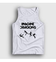 Presmono Unisex Sarı World Imagine Dragons Atlet 82982tt (Beyaz)