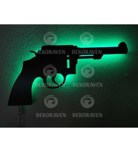 Shotgun Led Işıklı Tablo (Yeşil)