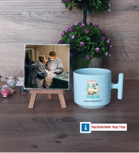 Cerraha Hediye Fotoğraflı Dekoratif Taş, Kupa Bardak Beyaz Hediye (Model 12)