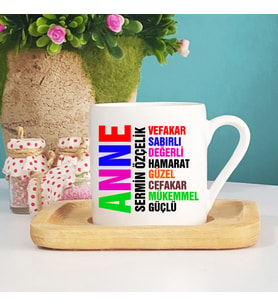 Anneler Gününe Özel Türk Kahvesi Fincanı (Bambu)