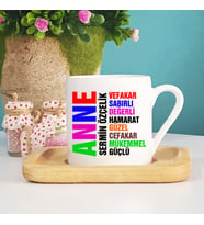 Anneler Gününe Özel Türk Kahvesi Fincanı (Bambu)