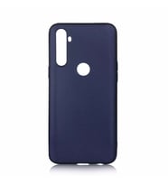 Realme C3 Kılıf Kamera Çıkıntılı Mat Soft Esnek Silikon (Lacivert)