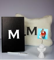 Kişiye Özel Defter Kalem Fotoğraflı Melek Notluk Ve Peluş Çanta Hediye Seti 106916 (Model 4)