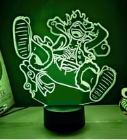 Goku Monkey D Luffy RGB LED Gece Lambası – 16 Renkli Pleksi Masa Lambası (Adaptörlü)
