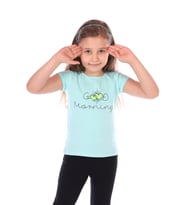 Toontoy Kız Bebek Good Morning Baskılı Tişört (Mint Yeşili)