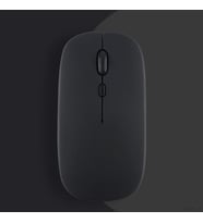 Xiaomi Tablet Şarj Edilebilir Sessiz Mouse Bluetooth + 2.4Hz Wifi Kablosuz Mouse Fare (Siyah)