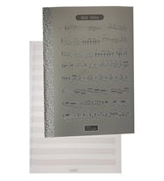Müzik Defteri A4 40 Yaprak Plastik Kapak 1 Adet Sol Anahtarlı PP Kapak Müzik Defteri 21x29.7 cm 12 Sütunlu (Gri)