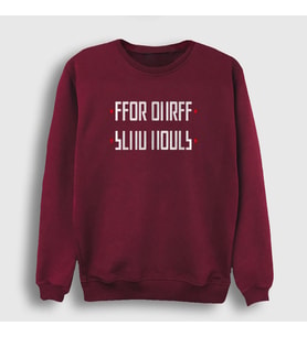 Presmono Unisex Beyaz Send Nudes Katlamalı Gizli Yazılı Sweatshirt 343491tt (Bordo)