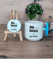 Aile Hekimi Hediye Seti Kupa Bardak T Kulplu ve Anahtarlık Doktora Tıp Bayramı Hediyesi (Model 3)