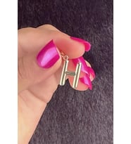 14 Ayar Altın H Harf Kolye Ucu (Sarı)