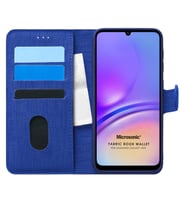Microsonic Samsung Galaxy A05 Kılıf Fabric Book Wallet Siyah (Lacivert)
