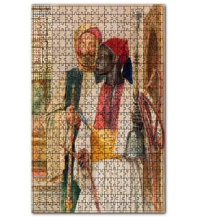 Cakapuzzle Osmanlıda Nargileciler Yağlıboya Puzzle Yapboz MDF (Ahşap) (500 Parça)
