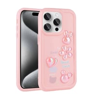 iPhone 14 Pro Kılıf Kabartma Figürlü Parlak Toys Silikon Kılıf (Pembe)