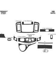 Meriç® Renault Trafic Torpido Kaplama Maun 18 Parça 2007-2010 (Karbon)