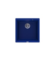 POLEX Cristalüx Granit Evye P-X40 Tezgah Altı Ve Tezgah Üstü Kare Mutfak Evyesi 53,8x44cm (Mavi)