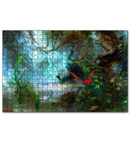 Cakapuzzle Tavuskuşları ve Fantastik Orman  Puzzle Yapboz MDF (Ahşap) (1000 Parça)