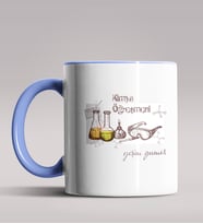 Kişiye Özel Kimya Öğretmeni Temalı Siyah Renk Kupa Bardak 5 (Mavi)
