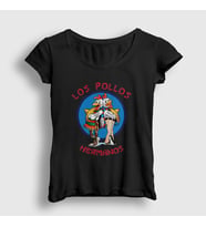 Presmono Kadın Sarı Los Pollos Hermanos Breaking Bad T-Shirt 406749tt (Siyah)