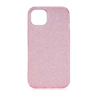 iPhone 13 Mini Kılıf Simli Renkli Silikon (Rose)
