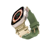 Watch 42mm KRD-108 Metal Başlıklı Silikon Kordon (Yeşil)