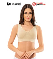 Gd Goldoremi Premium Kadın Kalın Askılı Seamless Toparlayıcı Yarım Büstiyer