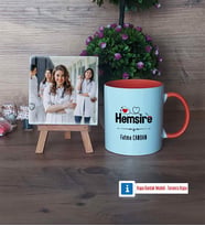 Hemşire Fotoğraflı Dekoratif Taş, Kupa Bardak Beyaz Hediye (Model 13)