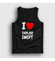 Presmono Unisex Sarı I Love Taylor Swift Atlet 311249tt (Siyah)