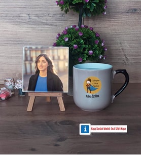 Öğretmenler Günü Hediyesi Fotoğraflı Dekoratif Taş, Kupa Bardak Beyaz Hediye (Model 10)
