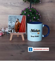 Maden Mühendisi Fotoğraflı Dekoratif Taş, Kupa Bardak Beyaz Hediye (Model 3)