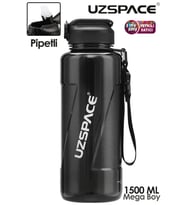 Uzspace FiftyFifty PİPETLİ MEGA BOY 1500ml Tritan Su Matarası
