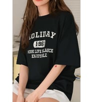 Unisex Holiday Baskılı Tasarım Tshirt (Siyah)