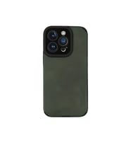IPHONE 14 PRO UYUMLU LOOP DERİ SİLİKON KILIF (Yeşil)