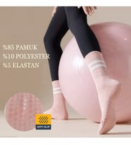 Yoga Ve Pilates İçin Profesyonel Kaydırmaz Tabanlı Çorap (Pembe)