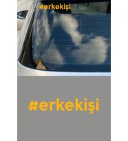 20 X 4,5 Cm Erkek Işi Oto Cam Sticker Erkekişi Araba Sticker (Sarı)