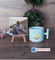 Antrenör Fotoğraflı Dekoratif Taş, Kupa Bardak Beyaz Hediye (Model 12)