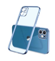 Uyumlu Model Apple iPhone 11 Kılıf Mat Elektroplatin Kaplama Kapak (Mavi)