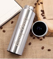 Kişiye Özel 500 ML Dereceli Termos (Gümüş)