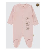 Civil Baby Bebek Organik Patikli Tulum 0-3 Ay Pembe (Pembe)