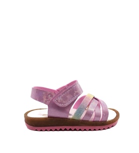 Arzen 4010 Simli Bantlı Kız Çocuk Bebe Sandalet Ayakkabı  (Siyah-Gri)