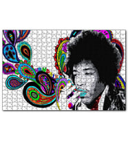 Cakapuzzle Jimi Hendrix Soyut Şekiller  Puzzle Yapboz MDF (Ahşap) (500 Parça)