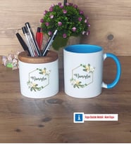 Doğum Günü Hediyesi Kalemlik, Kupa Bardak T Kişiye Özel Hediye (Model 7)